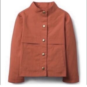 Janie and jack orange button front jacket